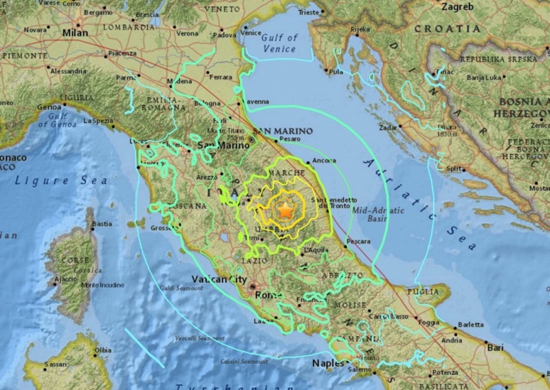 Практически 700 афтершоков зафиксировано в центральной Италии за последние 2 дня
