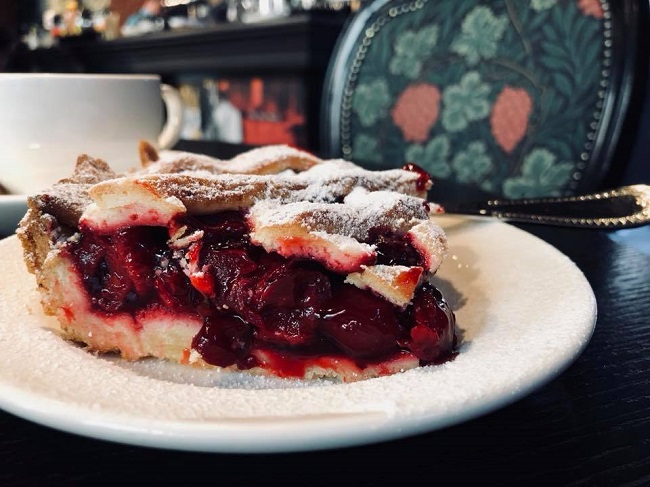  Песочный пирог с черешней