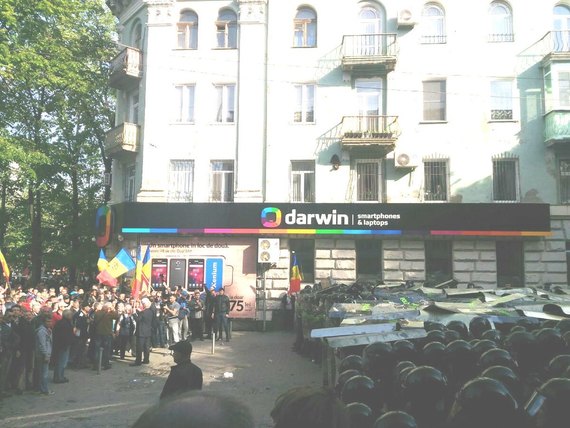 Митинг в Кишиневе закончился столкновениями с полицией