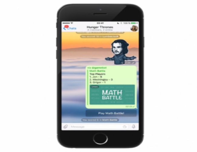 В мессенджере Telegram появятся игры