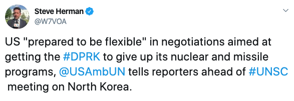 США готовы смягчить позицию относительно КНДР на Совбезе ООН