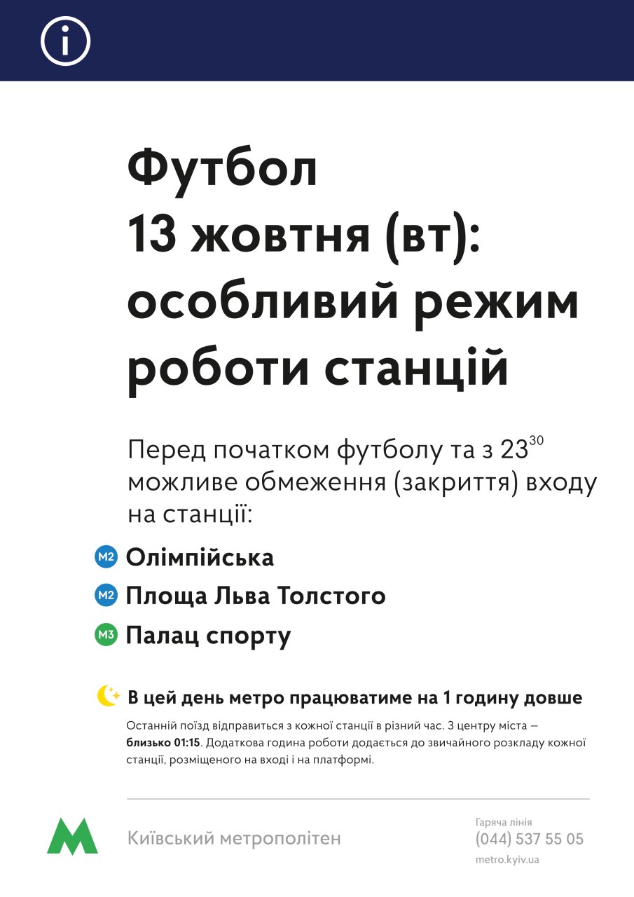 Метро Києва змінить графік роботи: важливе попередження