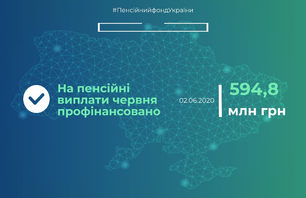 ПФУ почав фінансування пенсій за червень: виплачені перші півмільярда гривень