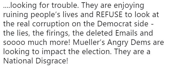 Трамп назвал расследование Мюллера &quot;национальным позором&quot; Америки