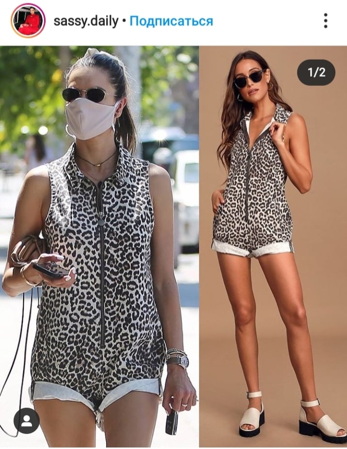 В леопардовом мини-комбинезоне: Алессандра Амбросио соблазняет стройными ногами в откровенном наряде