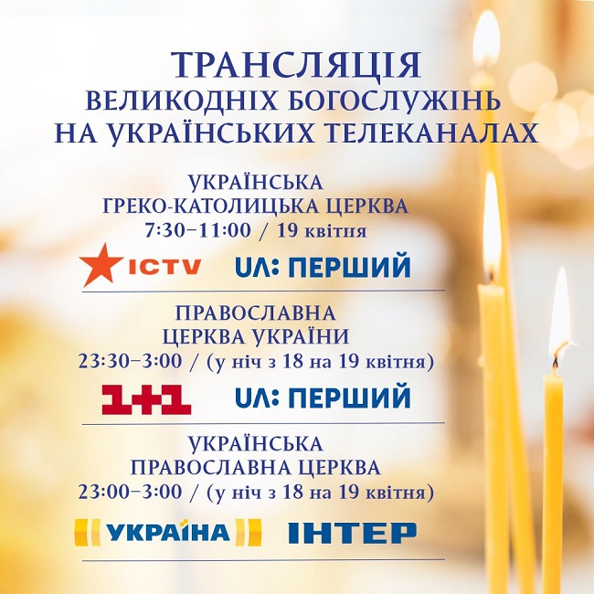 Де і коли дивитися богослужіння на Великдень по телевізору: з'явився графік