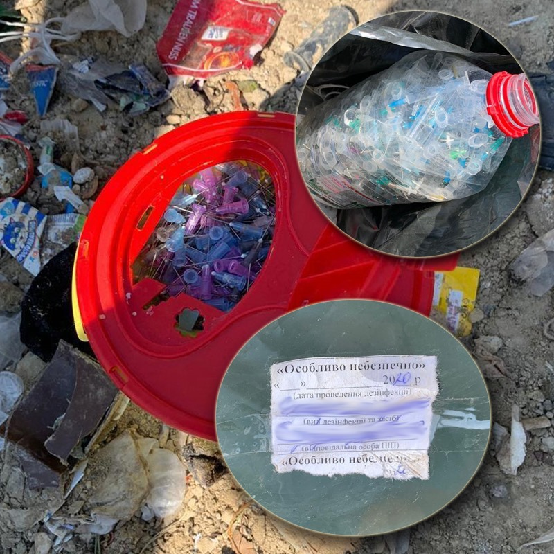 В Киеве компания по утилизации вывозила опасные медицинские отходы просто на свалку