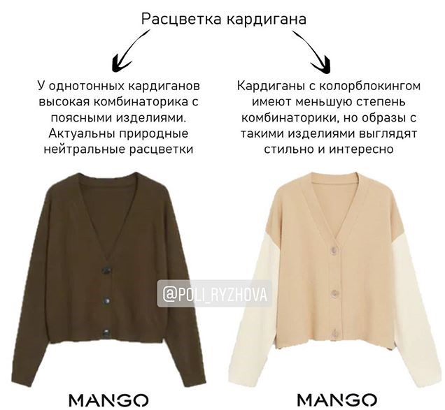 Выбираем трендовый кардиган на осень: гид от стилиста