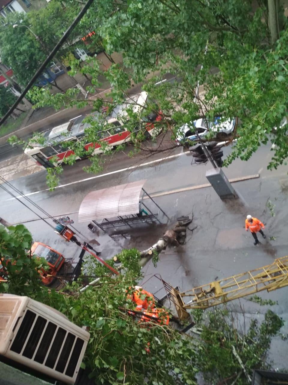 Град з пельмені, вирвані дерева і &quot;світлове шоу&quot;: відео і фото страшної негоди в Маріуполі