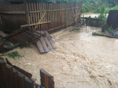На Закарпатті зливи затопили дороги і будинки: люди по коліна у воді (відео)