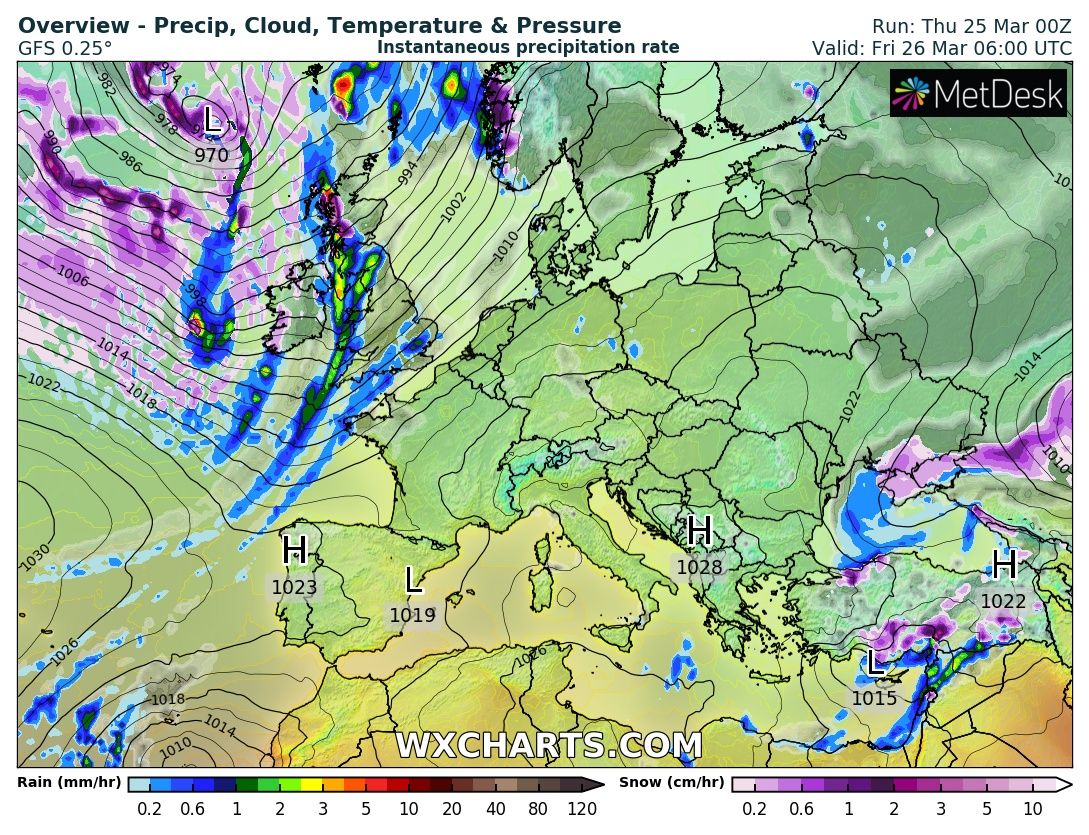 Потепління буде зі снігом та дощами: кінець березня готує нові погодні сюрпризи