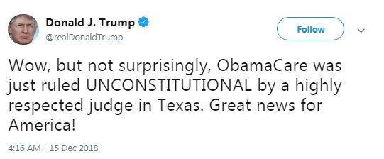 У США визнали неконституційною реформу охорони здоров'я Обами