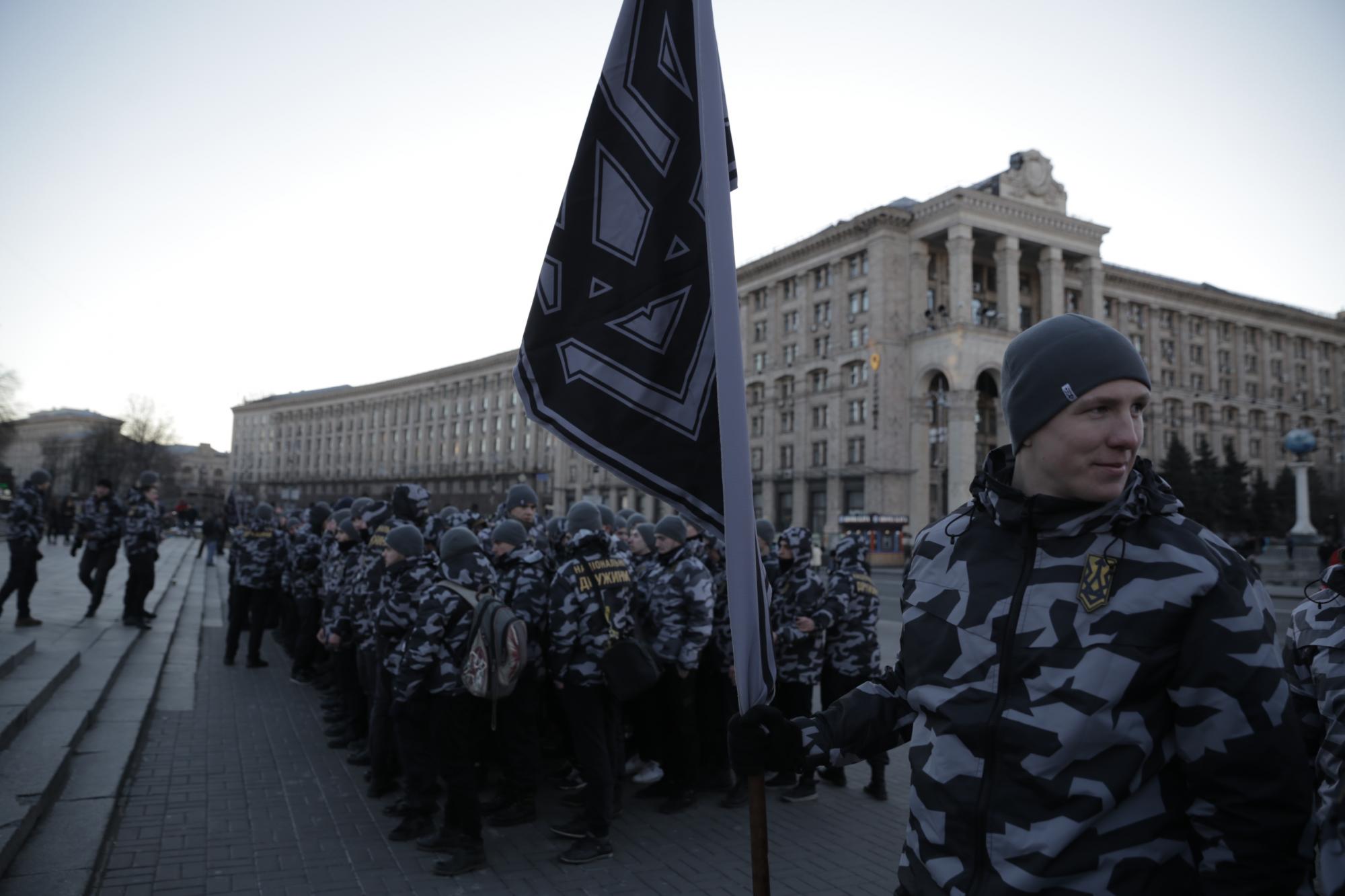 В Киеве прошел ежегодный марш &quot;Национальных дружин&quot;