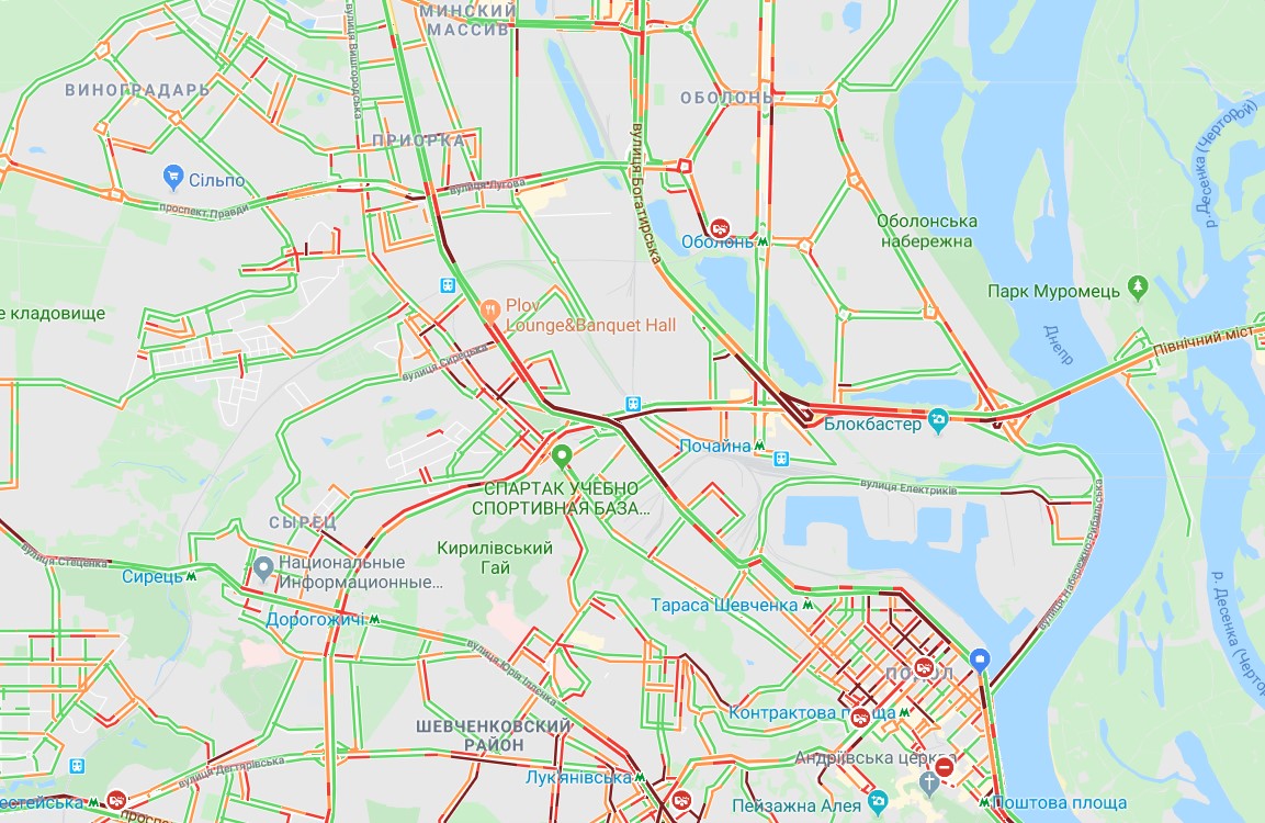 Киев сковали пробки