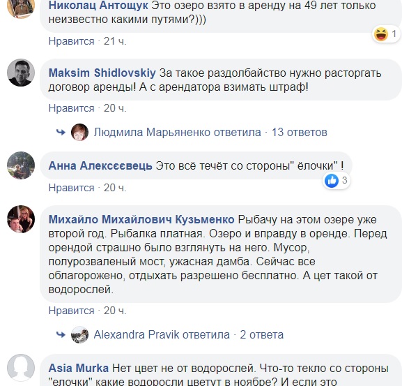 Эко-катастрофа? Под Киевом вода в озере резко поменяла цвет