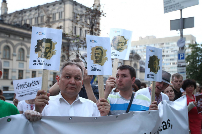 В Киеве прошла акция в поддержку Сенцова