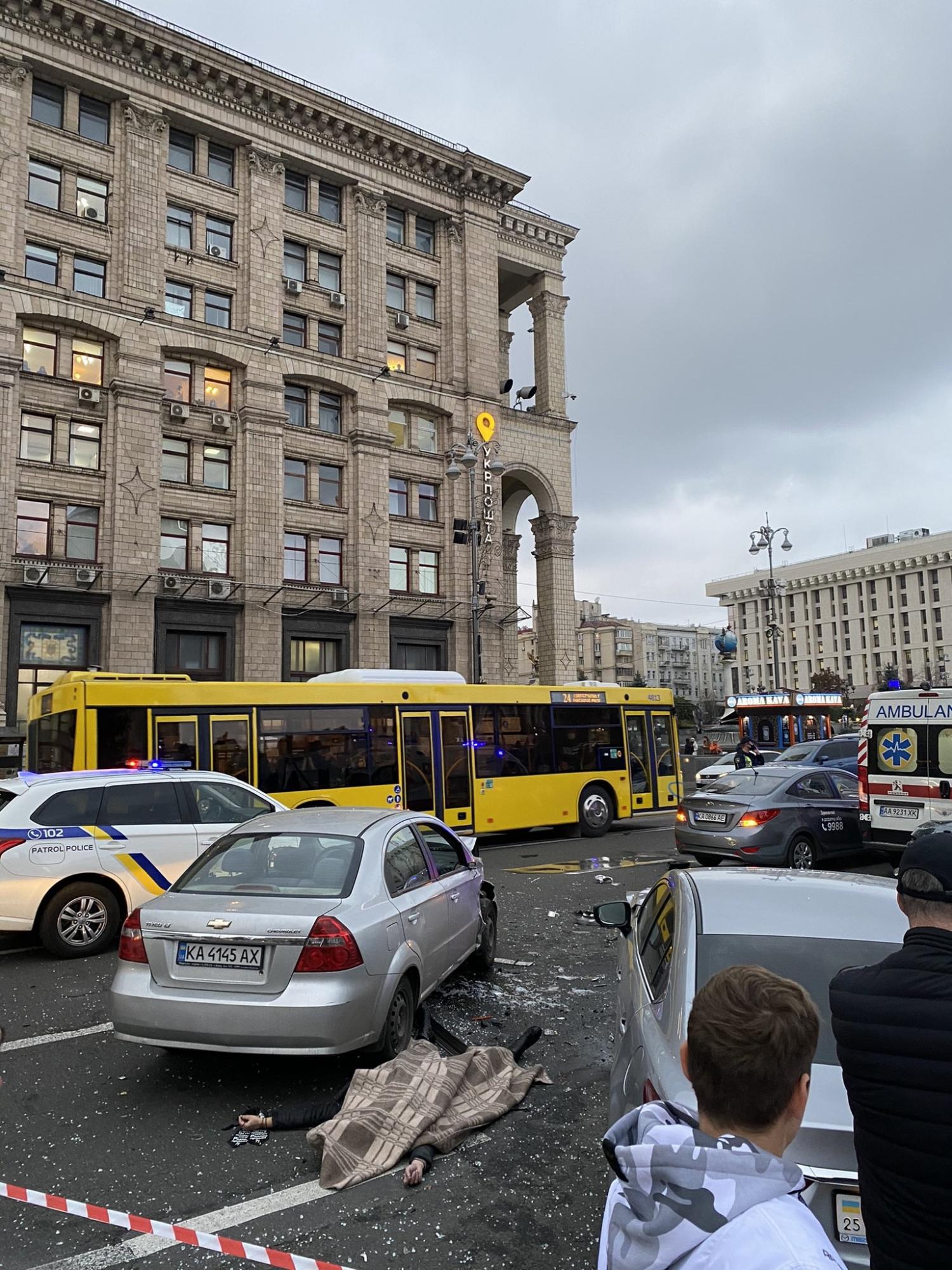 Появилось видео с виновником жуткого ДТП на Майдане: оказался трезв