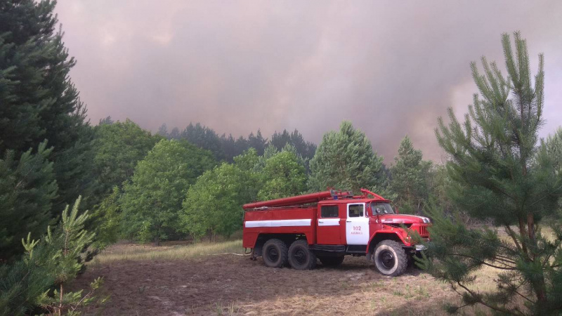 Пожежа в Чорнобилі: розповсюдження продуктів горіння в сторону Києва не спостерігається