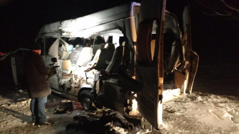 ДТП с фурой и микроавтобусом в Днепропетровской области