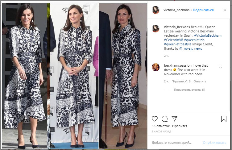 Приборкувачка леопарда: королева Летиція захопила ідеальним &quot;хижим&quot; образом у сукні Victoria Beckham