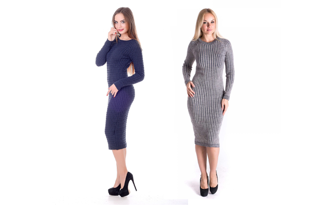 Вязаные платья - женственность в зимнюю стужу