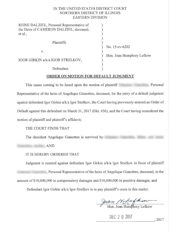 Катастрофа MH17: родственники жертв выиграли суд против Гиркина