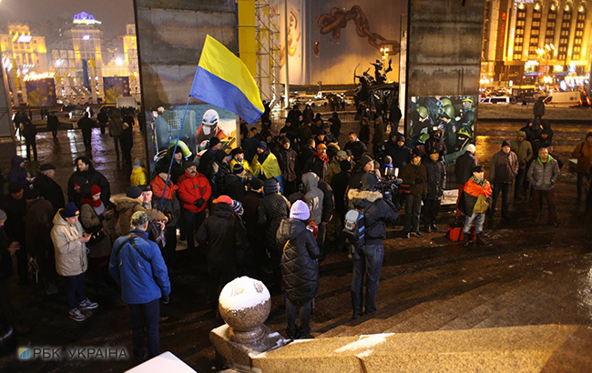 На Майдане собрались около 60 активистов общественных организаций