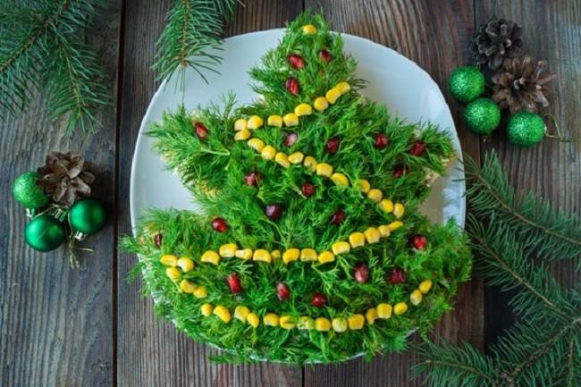 Новогодний салат "Елочка"