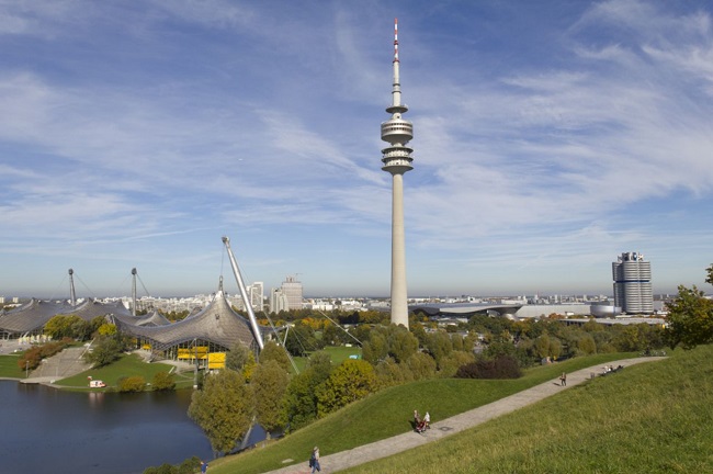 Телебашня Олимпиатурм в Мюнхене