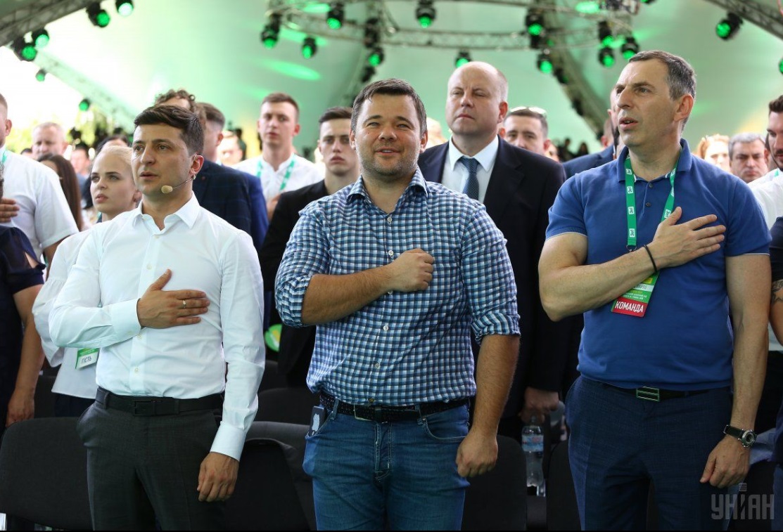 Владимир Зеленский, Андрей Богдан и Сергей Шефир 