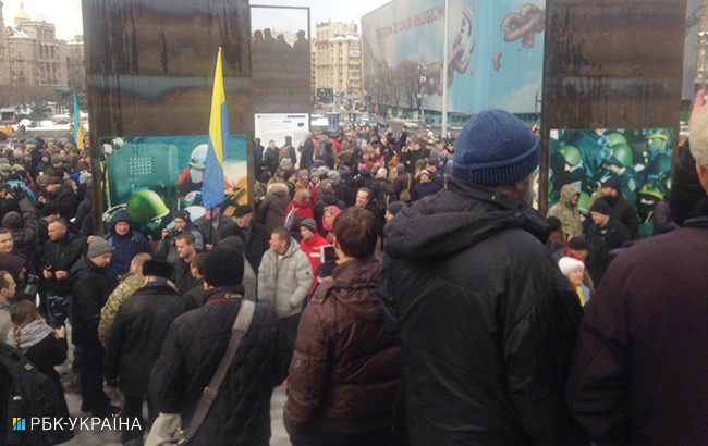 У центрі Києва проходить акція проти Саакашвілі