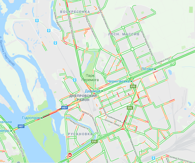 У Києві утворилися численні затори