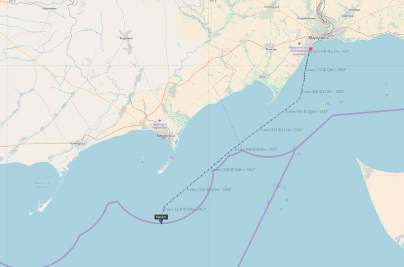 В Азовському морі ФСБ Росії затримала турецьке судно