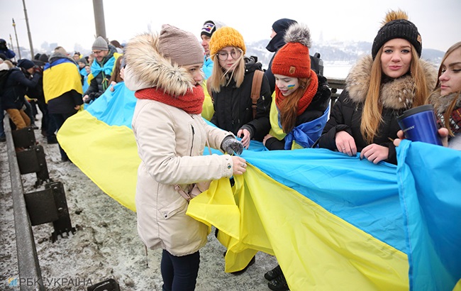 В Украине сегодня отмечают День Соборности (фоторепортаж)