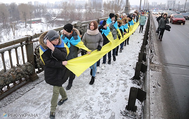 В Украине сегодня отмечают День Соборности (фоторепортаж)