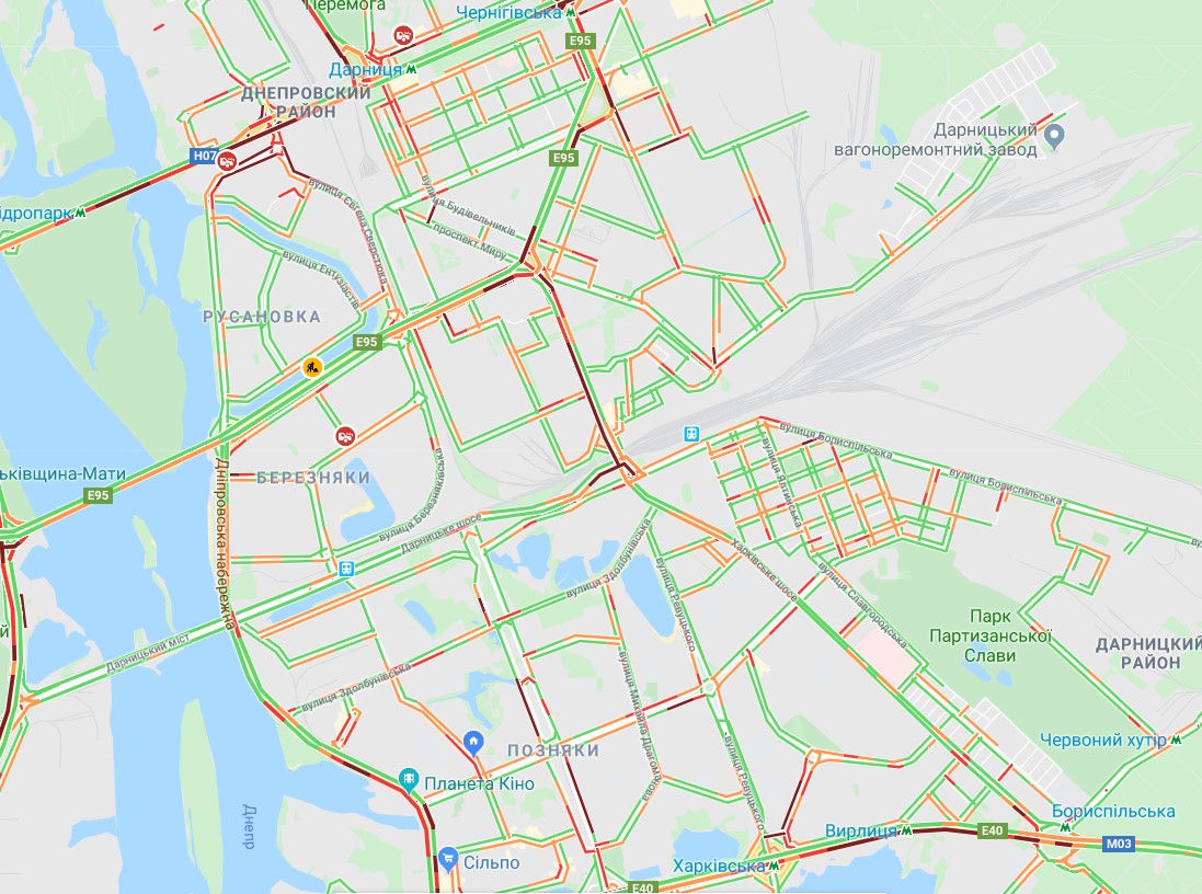 Киев сковали пробки