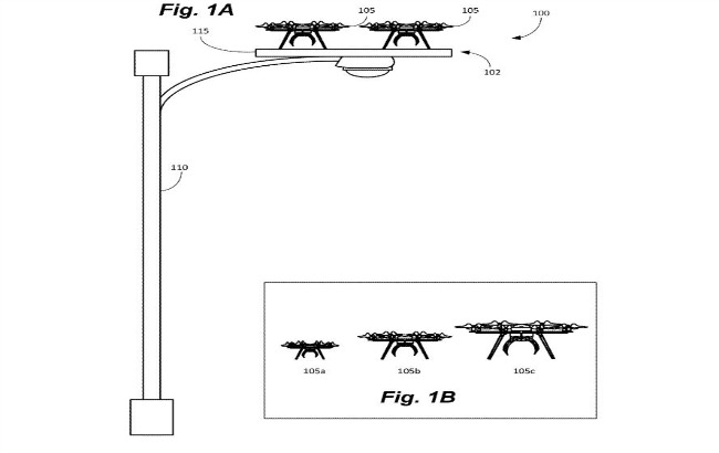 Amazon хочет использовать фонарные столбы для зарядки дронов