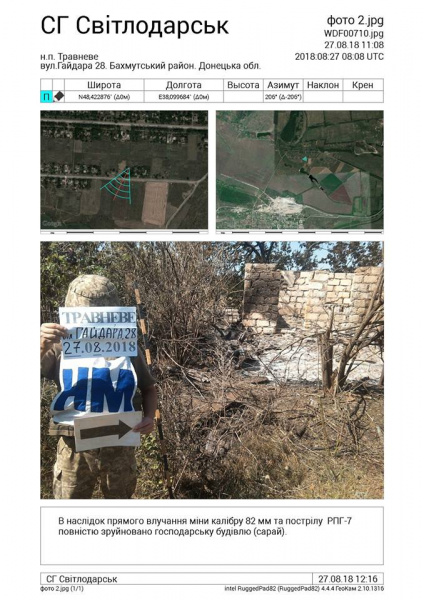 В Донецкой области боевики обстреляли жилой сектор