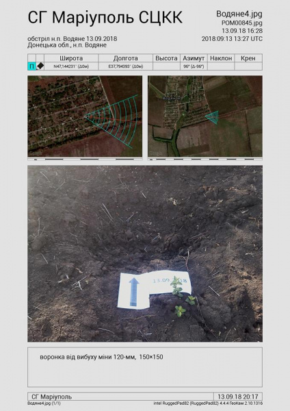 Боевики обстреляли Водяное из запрещенного вооружения