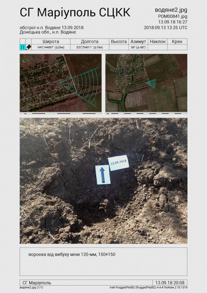 Боевики обстреляли Водяное из запрещенного вооружения