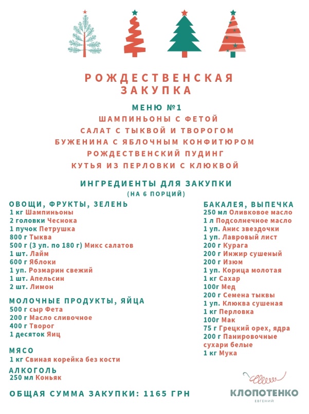 Три варианта рождественского меню от победителя "МастерШефа"