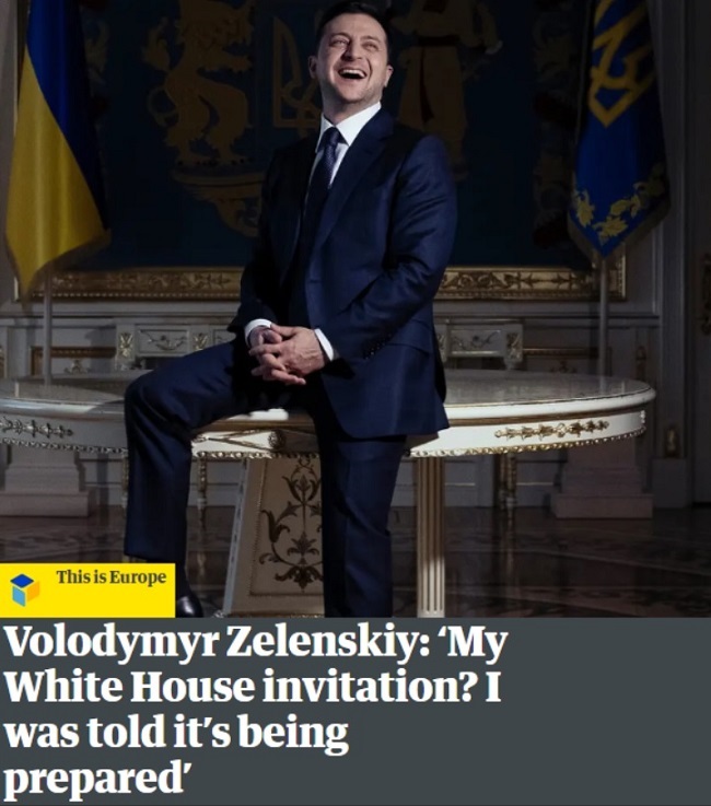Зеленський з'явився на обкладинці The Guardian: сидить на столі і сміється