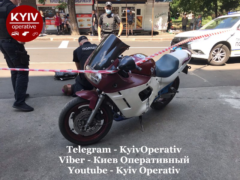 В Киеве бандит угнал мотоцикл, чтобы изменить мир: видео и все подробности