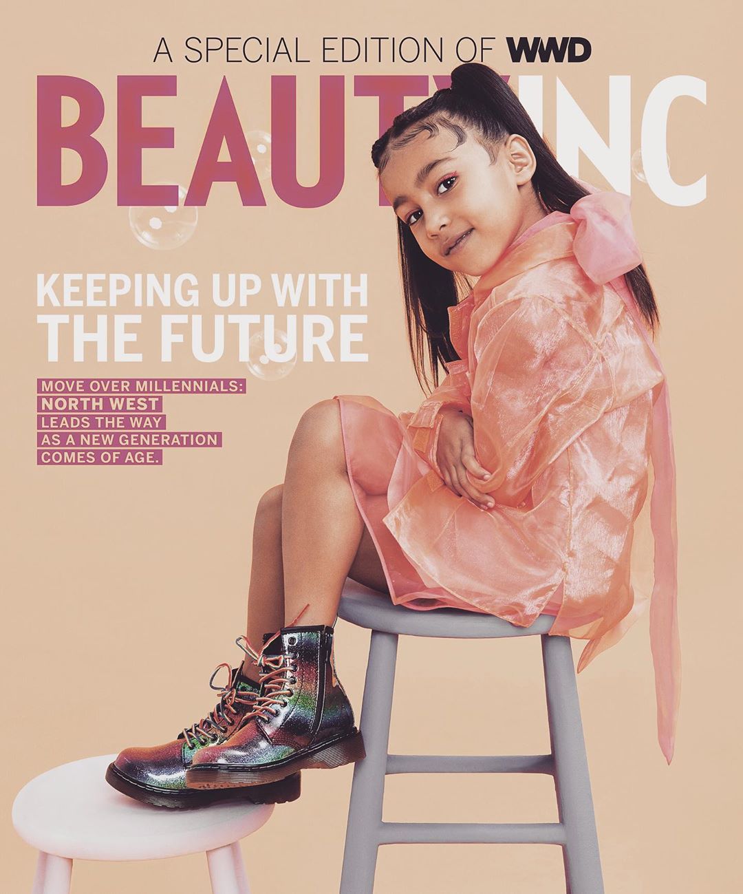 Малышка на миллион: модная дочь Ким Кардашьян впервые снялась для обложки глянца