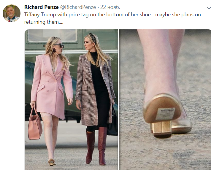 Дочь Трампа угодила в модный конфуз из-за обуви