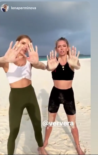 "Было бы желание": эффектная Вера Брежнева замотивировала зарядкой на пляже