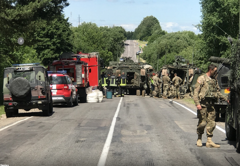 У Литві зіткнулися бронетранспортери США, 13 постраждали