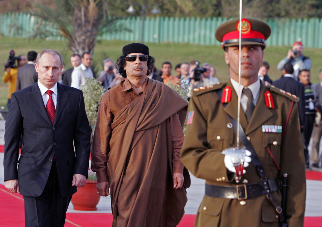 Путин И Каддафи Фото