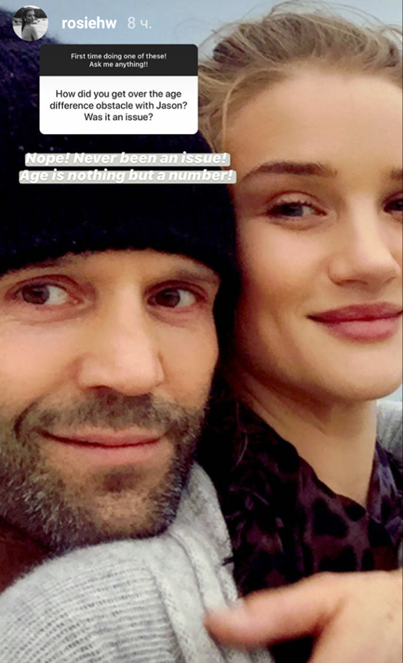 Это была любовь с первого взгляда: Роузи Хантингтон-Уайтли рассказала, как познакомилась с Джейсоном Стетхэмом