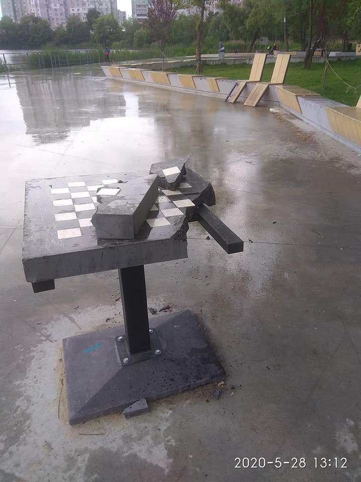 У Києві вандали розгромили новий парк: збитки на десятки тисяч гривень